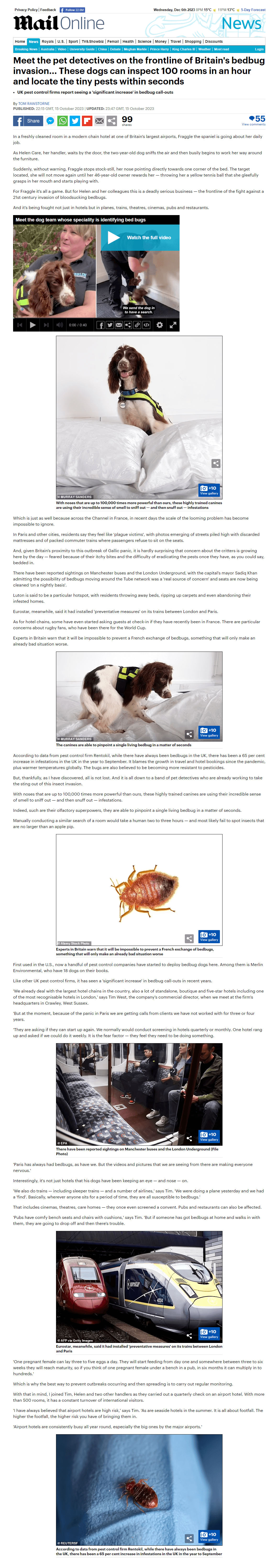 Meet the pet detectives on the frontline of Britain's bedbug invasion
